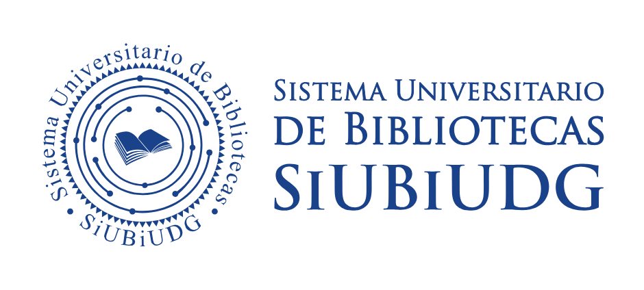 logo de círculos con un libro en el medio y dice Sistema Universitario de Bibliotecas SiUBiUDG